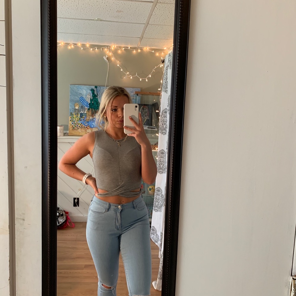 Striped crop top